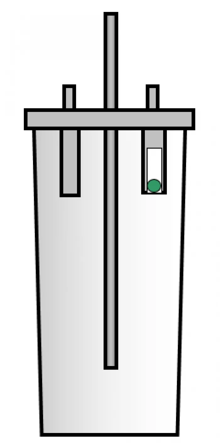 2.0 L TM canister with metal screw lid and long insertable tube for chest drainage – Canisters with lid